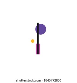 modern concept letter i colorful vector logo design