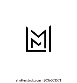 modern concept letter l m monogram vector logo symbol