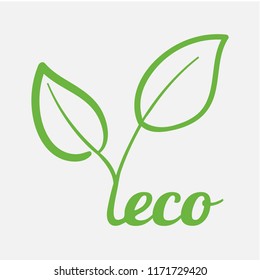 Modern concept of maintaining ecology of planet environmental friendliness of food and care for environment. Eco theme displayed by means of vector icon. Isolated hand draw illustration