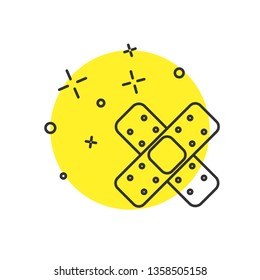 Modern concept Medicine patch icon. Healthcare symbol