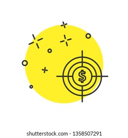 Modern concept Money Target icon. Dollar vector style