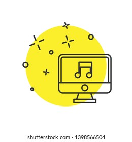 Modern concept Music computer icon