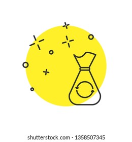 Modern concept Package vector recycling icon