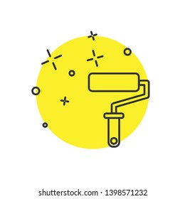 Modern concept Paint roller icon. Paintbrus sign.