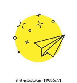 Modern concept Paper plane icon vector. Send Message