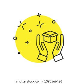 Modern concept Parcel storage icon.