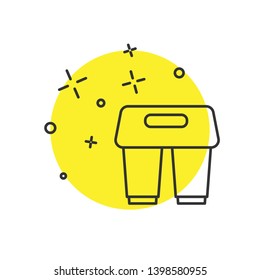 Modern concept Poster take out coffee cup. Coffee take away for cafe and coffee to go