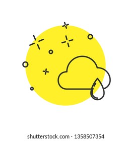 Modern concept Rain vector icon. Cloud rain symbol for your web site design