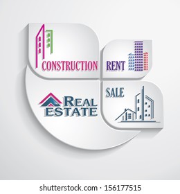 Modern concept for real estate business. Design template. Vector illustration
