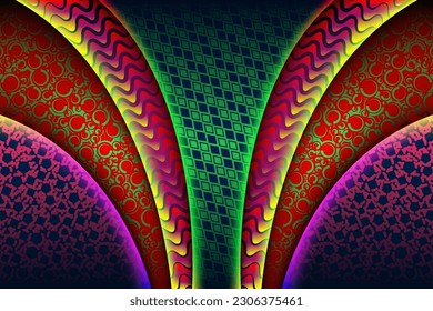 modern concept red overlap shade background with line blue elements paper cut style Business presentation layout