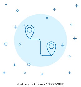 Modern concept Route location vector icon. Concept of path or road