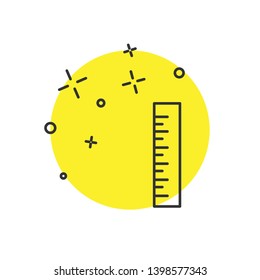 Modern concept The ruler icon. Ruler symbol