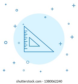 Modern concept Ruler icon. Triangle ruler simple illustration.