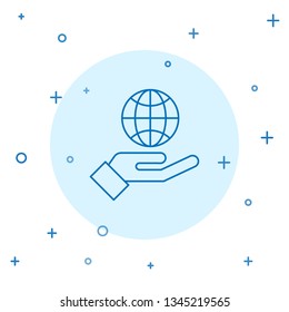 Modern concept Save earth icon design. Save globe logo