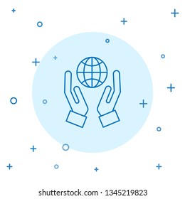 Modern concept Save earth icon design. Save globe logo