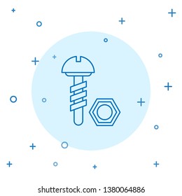 Modern concept Screw and nut super icon. Screw symbol.