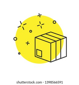 Modern concept Shipping box icon. Logistics delivery sign. Parcels tracking symbol.