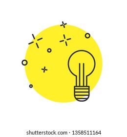Modern concept Simple light bulb icon. Idea sign concept