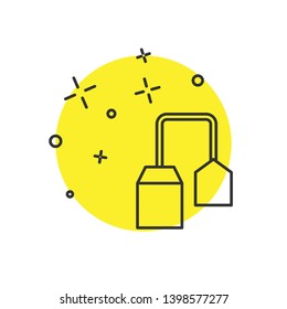 Modern concept Tea bag icon. Vector mock up for your tea advertising design.