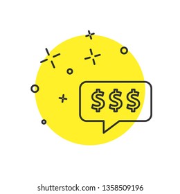 Modern concept Thinking about money. Finance concept