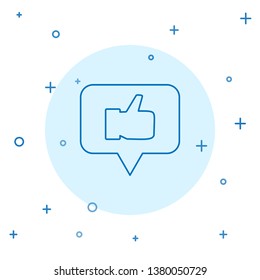 Modern concept Thumbs up like icon. Social media icon