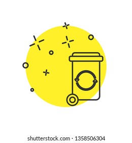 Modern concept Trash bin garbage vector icon