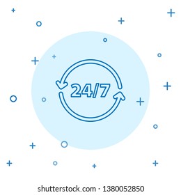 Modern concept Twenty four hour icon. Time symbol