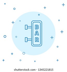 Modern concept Vector Hanging Bar Board. Bar concept