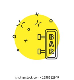 Modern concept Vector Hanging Bar Board. Bar concept