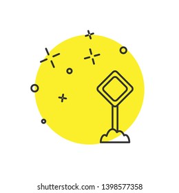 Modern concept Warning road sign. Logo concept. Conceptual image of tools for repair, construction and builder.