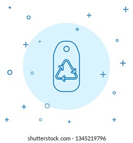 Modern concept The waste processing icon on tag. Bio symbol.