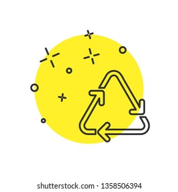 Modern concept The waste processing icon. Bio symbol.