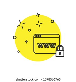 Modern concept Web site window privacy icon. Business, internet concept. Trendy www vector symbol