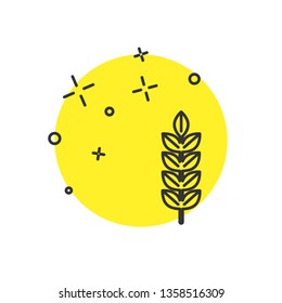 Modern concept Wheat vector icon. Agriculture vector icon sign.