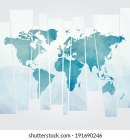 Modern concept of world map vector file