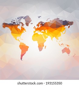 Modern concept of world map vector background