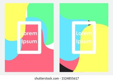 Modern concepts of bright and creative form elements. Design a brochure template layout. Company annual business reports, catalogs, magazines, mocklets.