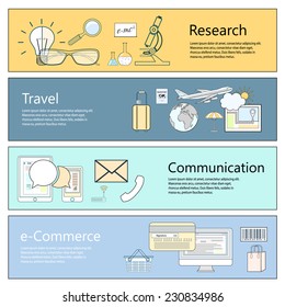 Modern concepts collection in flat design with trendy colors for e-business,web sites, mobile applications,  banners etc. Vector eps10 illustration