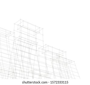 modern conceptual architecture building 3d  