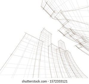 modern conceptual architecture building 3d  