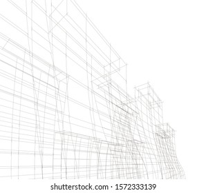 modern conceptual architecture building 3d  