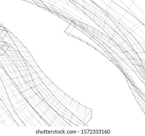 modern conceptual architecture building 3d  