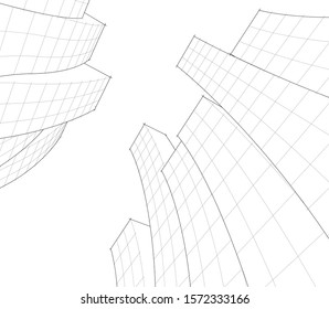modern conceptual architecture building 3d  