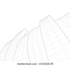 modern conceptual architecture building 3d  