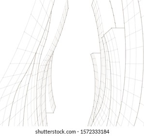 modern conceptual architecture building 3d  