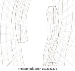 modern conceptual architecture building 3d  