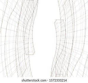 modern conceptual architecture building 3d  