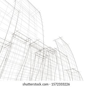 modern conceptual architecture building 3d  