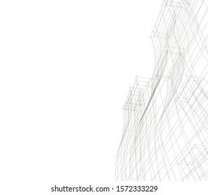 modern conceptual architecture building 3d  