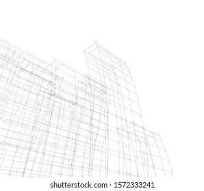 modern conceptual architecture building 3d  